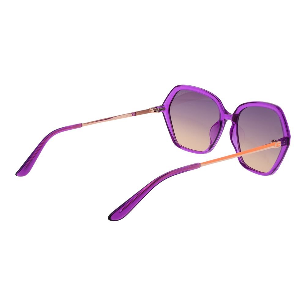 Violetiniai plastikiniai akiniai nuo saulės moterims - Image 3