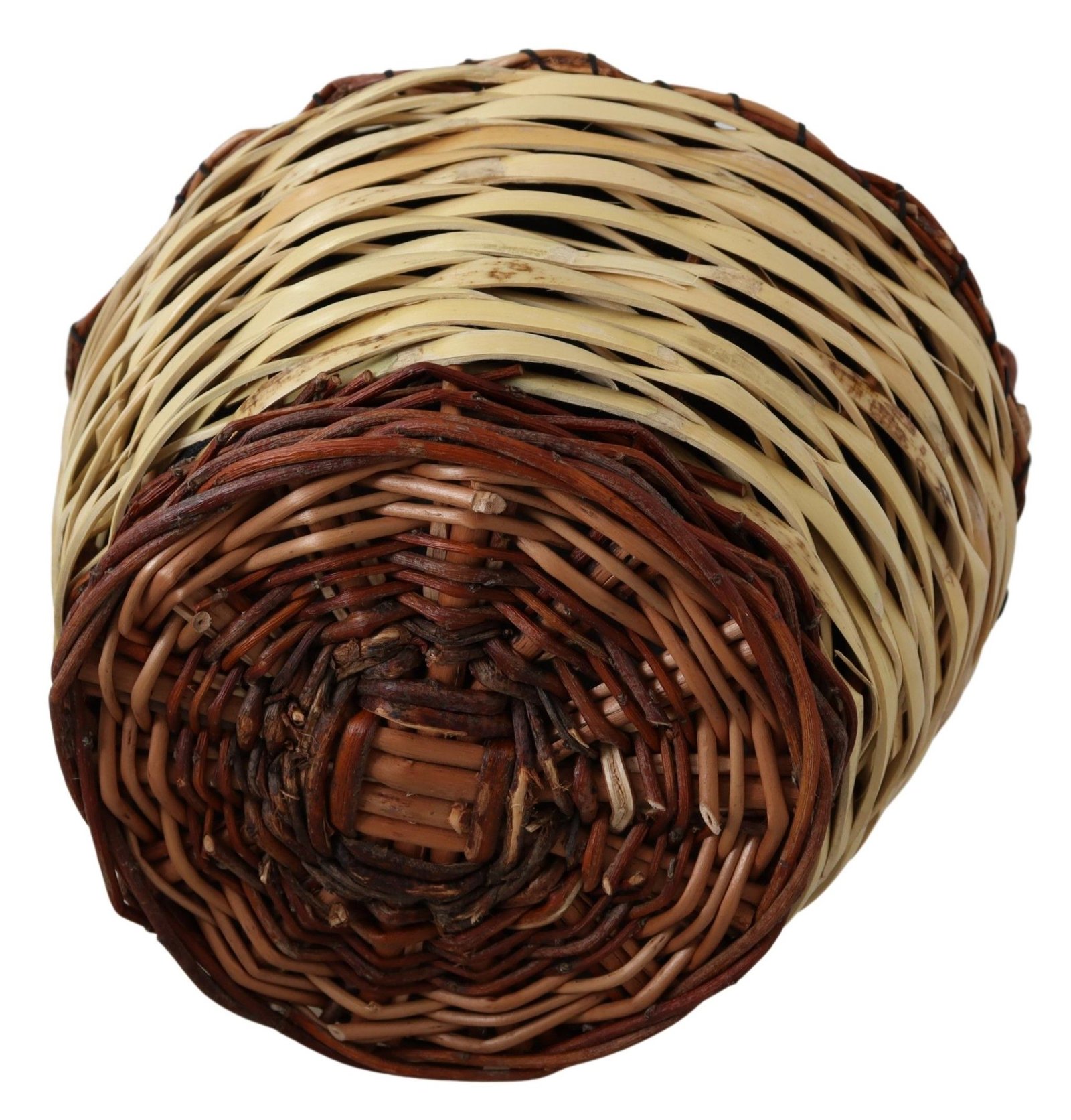 Šviesiai ruda medinė pintinė rankinė - Image 4