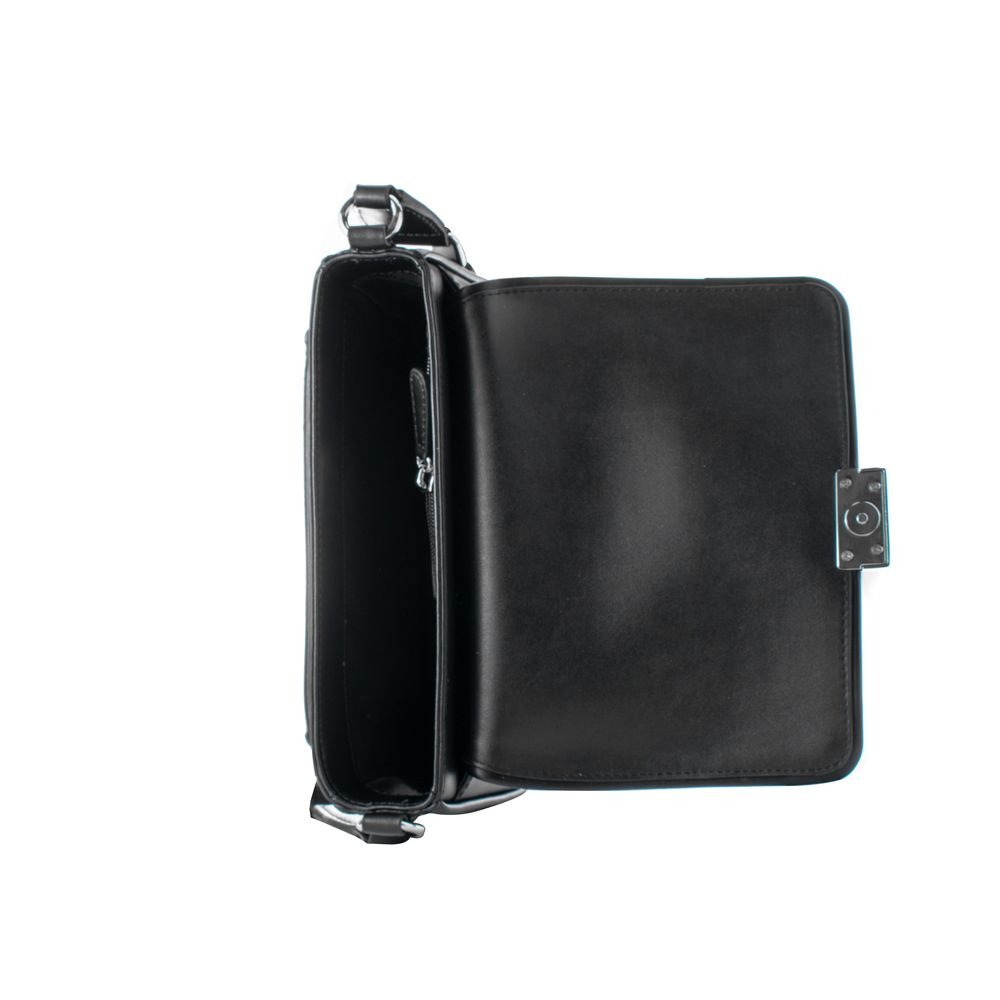 Black Leather Shoulder Bag - Image 3