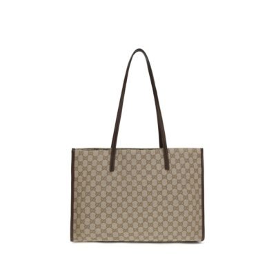 Beige Fabric Handbag