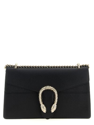 Black Calfskin Shoulder Bag