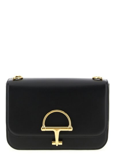 Black Calfskin Shoulder Bag