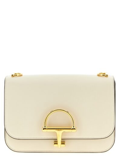 White Calfskin Shoulder Bag