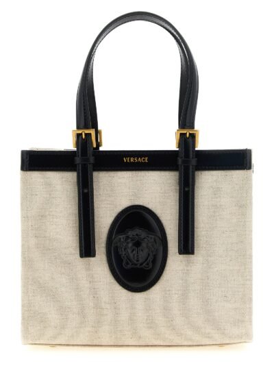 Beige Linen Tote Bag