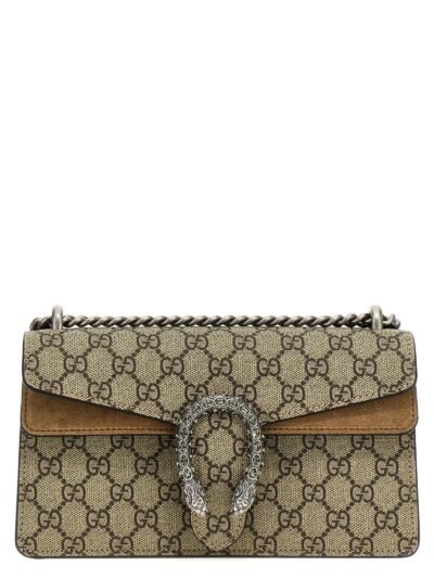 Beige Calfskin Shoulder Bag