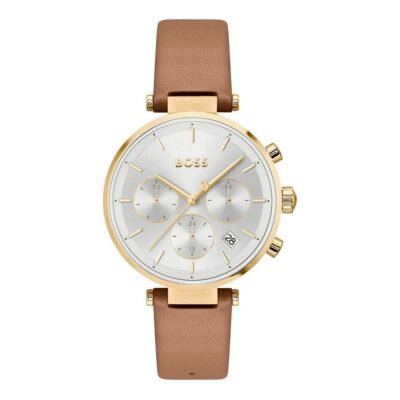Brown Leather Dress Watch