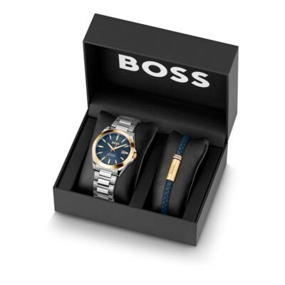Gray Stainless Steel Dress Watch