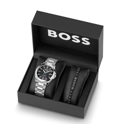 Gray Stainless Steel Dress Watch