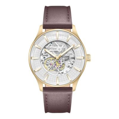 Brown Leather Dress Watch
