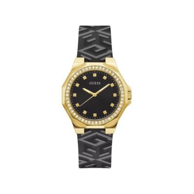 Black Leather Dress Watch