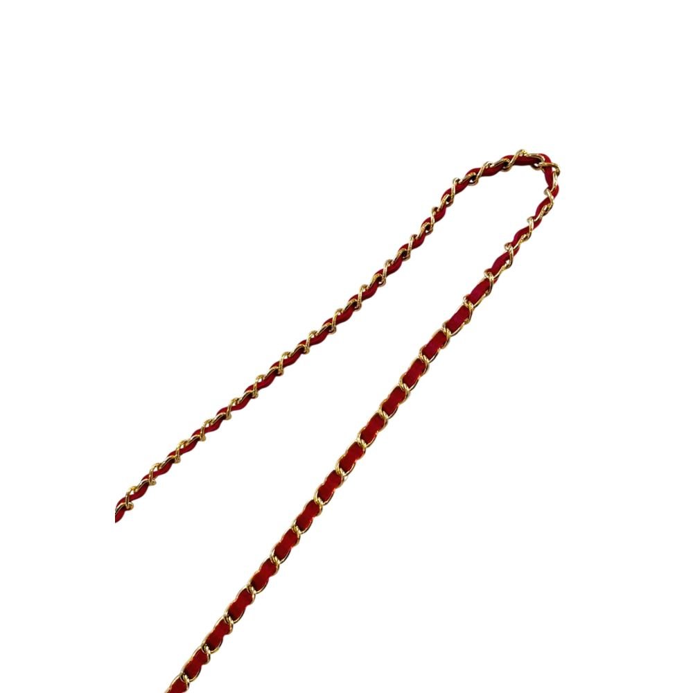 Raudona odinė moteriška rankinė per petį - Image 7