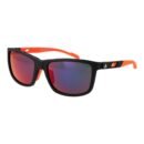 Juodi plastikiniai akiniai nuo saulės