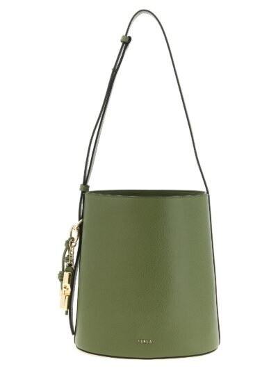 Bicolor Calfskin Shoulder Bag