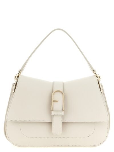 Beige Calfskin Shoulder Bag