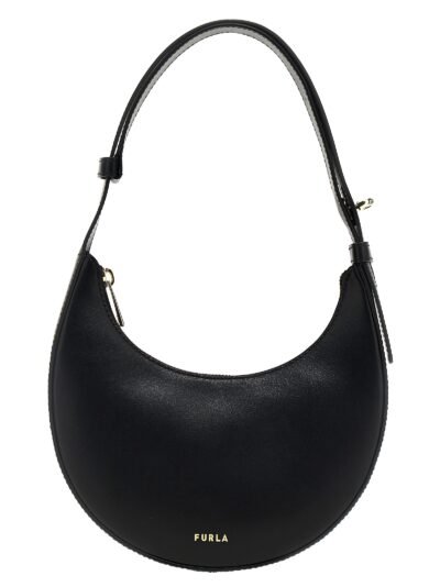 Black Calfskin Shoulder Bag