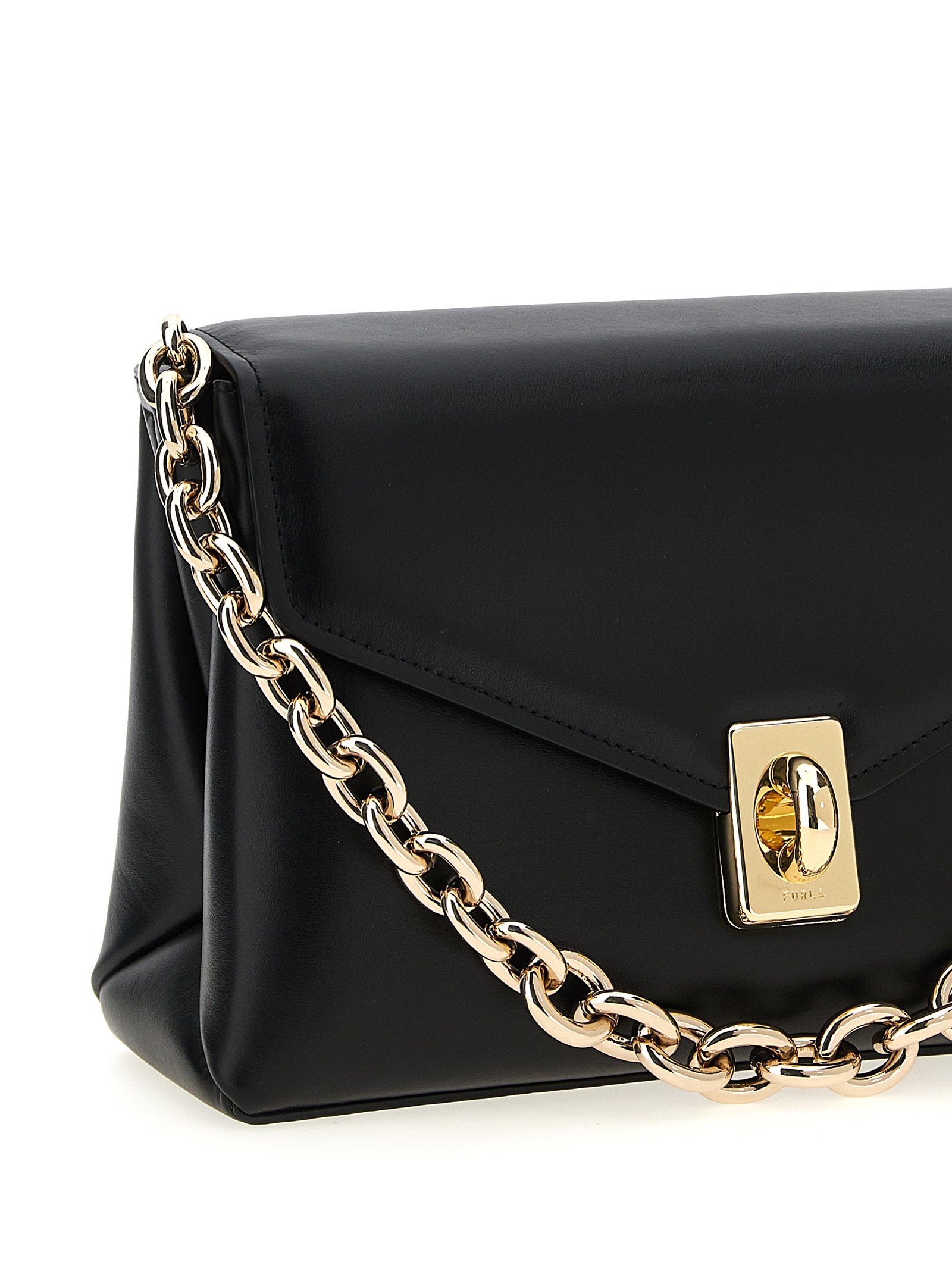Black Leather Shoulder Bag - Image 3