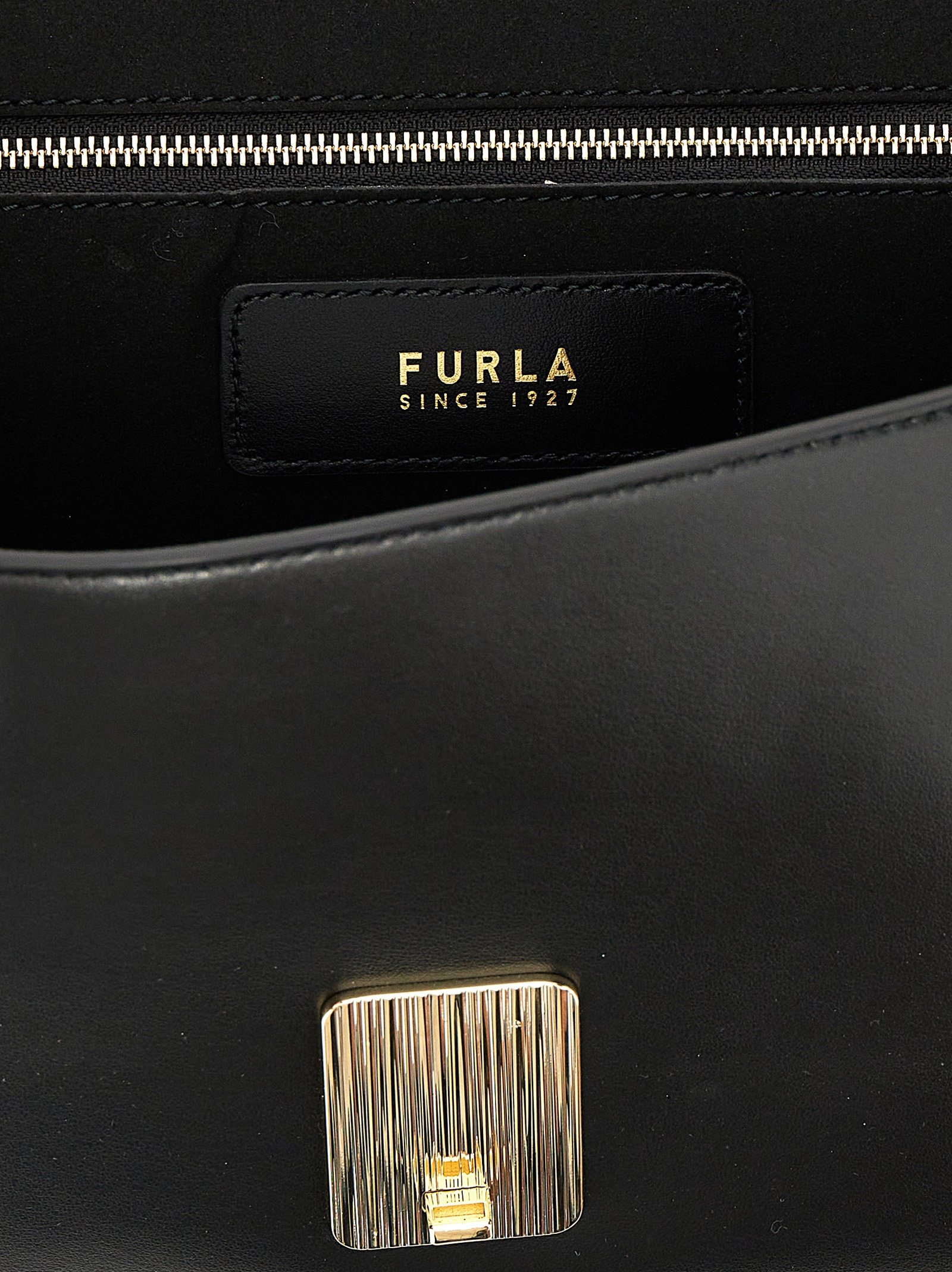 Black Leather Shoulder Bag - Image 4