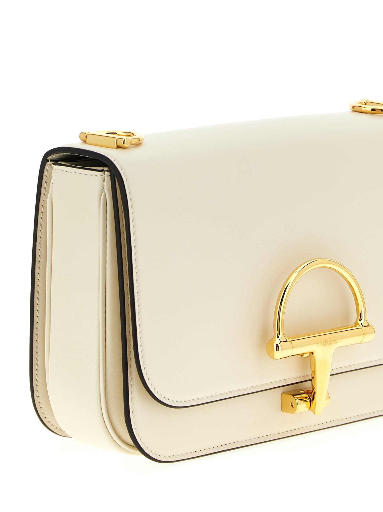 Balta veršiuko odos rankinė per petį - Image 3