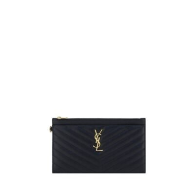 Black Calf Leather Bos Taurus Clutch Bag