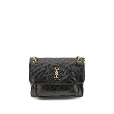 Black Calf Leather Bos Taurus Shoulder Bag