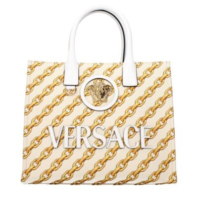 Beige Fabric Handbag