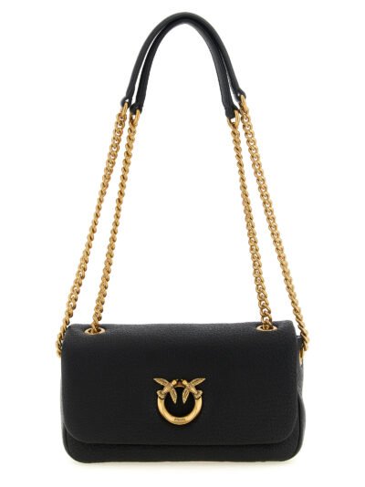 Black Lamb Leather Shoulder Bag