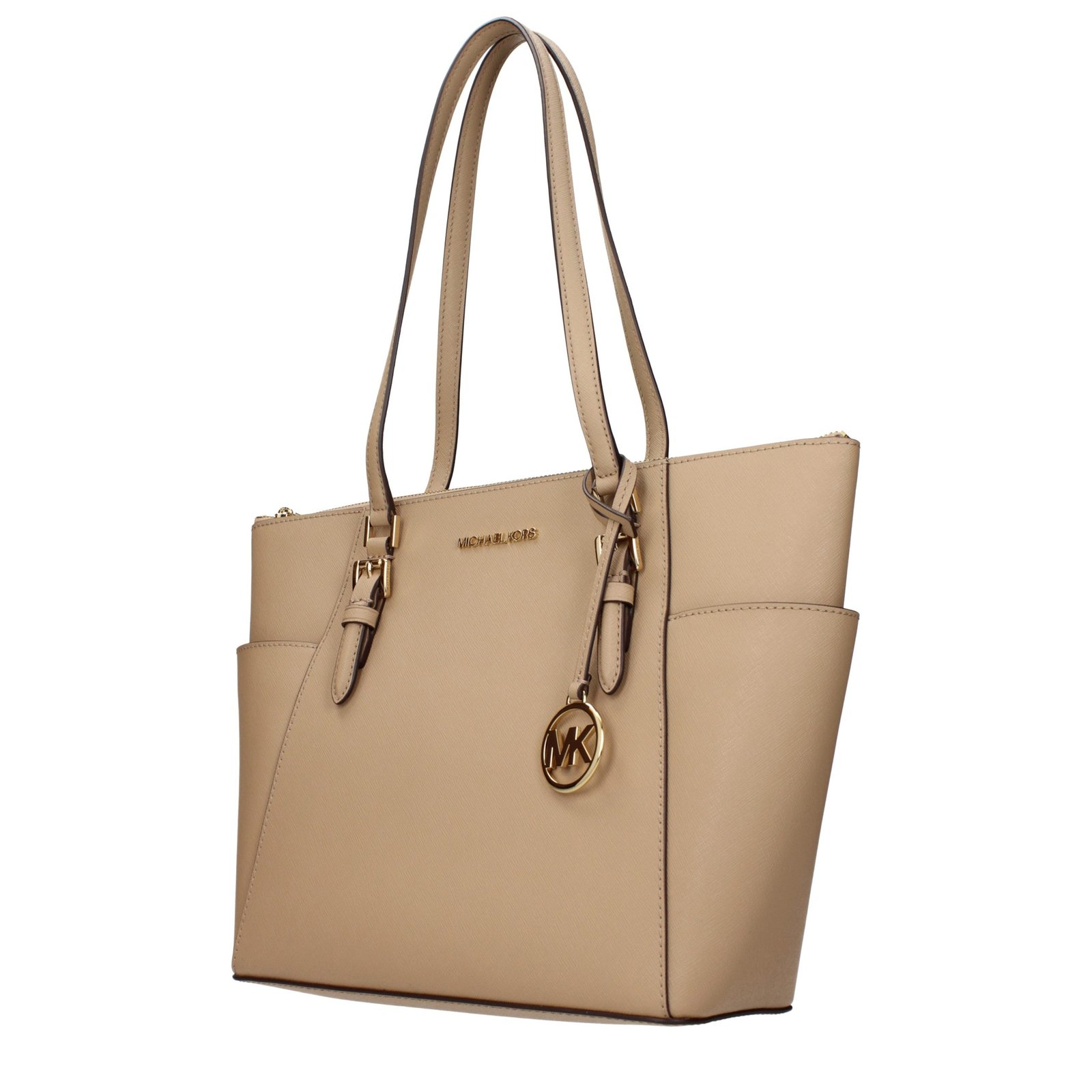 Beige Leather Shoulder Bag - Image 2