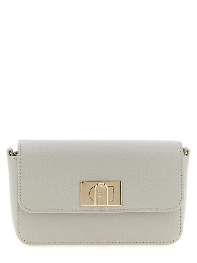 Gray Calfskin Crossbody Bag