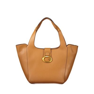 Brown Polyurethane Women's Bag