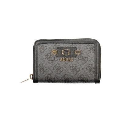 Black Polyurethane Women's Wallet