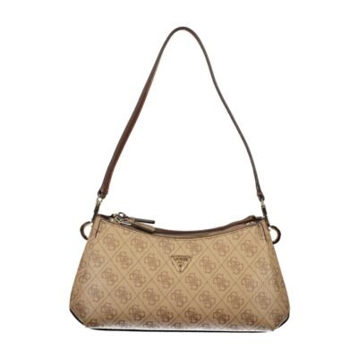 Beige Polyurethane Women's Bag