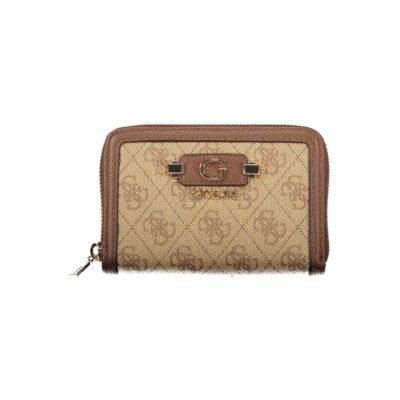 Beige Polyurethane Women Wallet