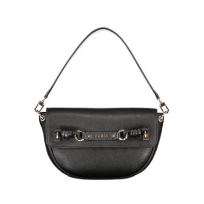 Black Polyurethane Women Bag