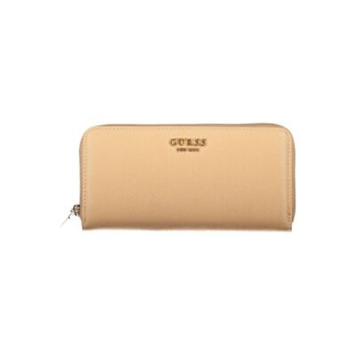 Beige Polyurethane Women's Wallet