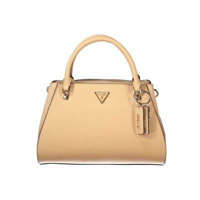 Beige Polyurethane Women's Bag