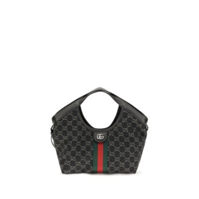 Black Fabric Shoulder Bag