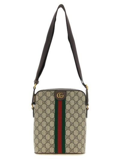 Beige Polyethylene Crossbody Bag