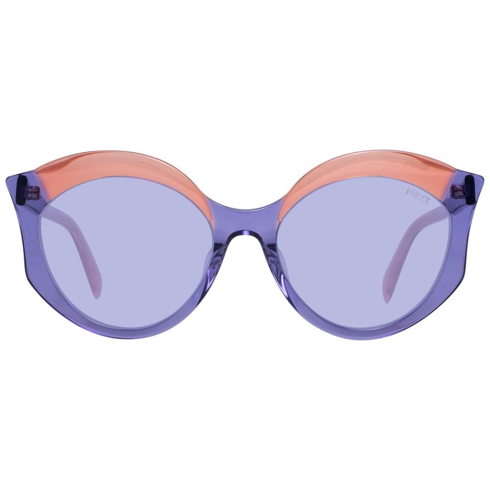 Violetiniai plastikiniai akiniai nuo saulės moterims - Image 2