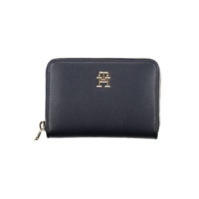 Blue Polyurethane Women Wallet