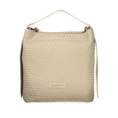 Beige Polyurethane Women's Bag