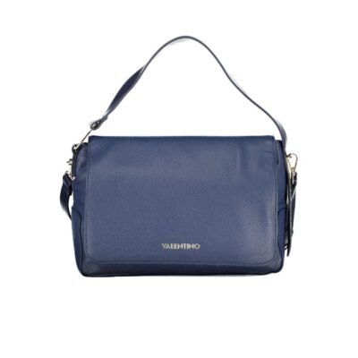 Blue Polyurethane Women's Bag
