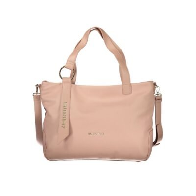 Pink Polyurethane Women's Bag