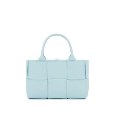 Blue Lamb Leather Tote Bag