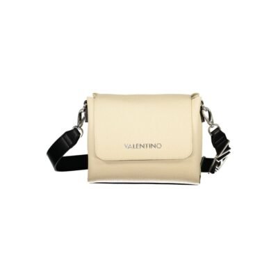 Beige Polyurethane Womens Bag