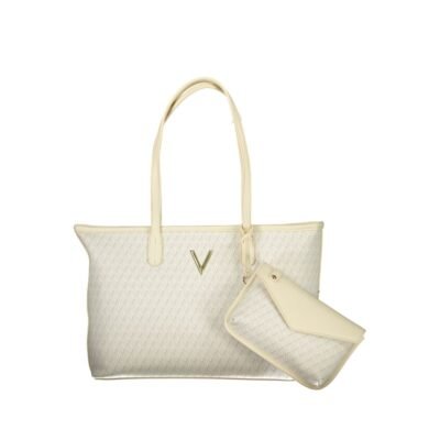 Beige Polyurethane Women's Bag