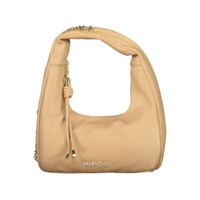 Beige Polyurethane Women's Bag