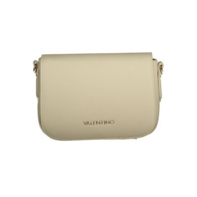 Beige Polyurethane Women Bag