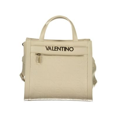 Beige Polyurethane Women's Bag