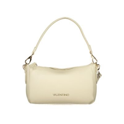 Beige Polyurethane Women's Bag with Shoulder Strap