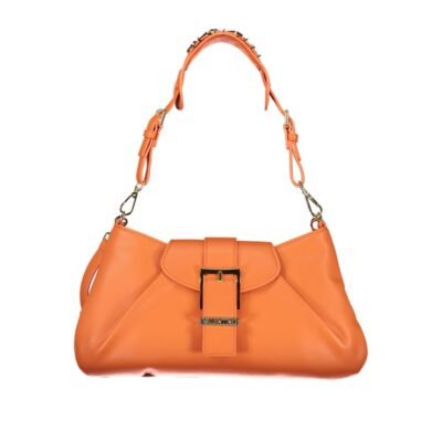 Orange Polyurethane Women's Bag